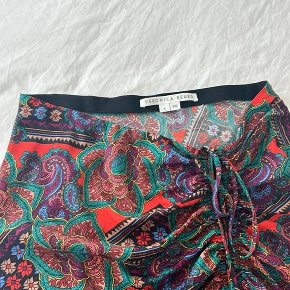 Veronica Beard Ari Floral Print Skirt - Picture 2 of 6